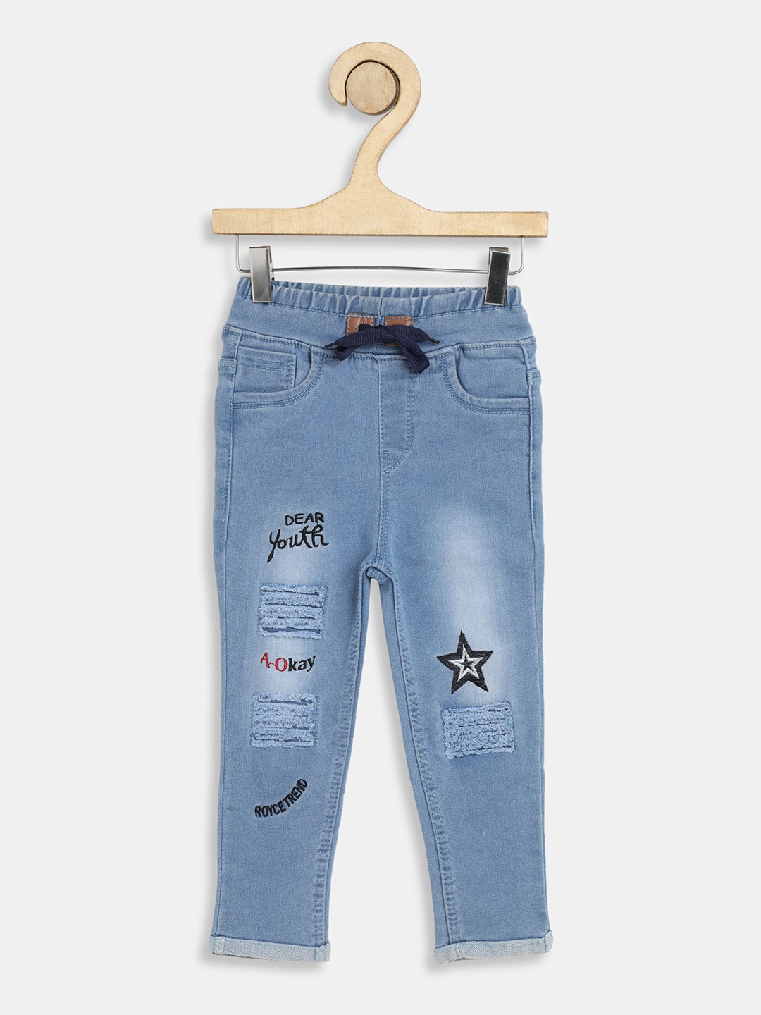 F2M Boys Slim Fit Jogger High-Rise Mildly Distressed Embroidered Stretchable Jeans, Blue
F2M Boys Slim Fit Jogger High-Rise Mildly Distressed Embroidered Stretchable Jeans, Blue