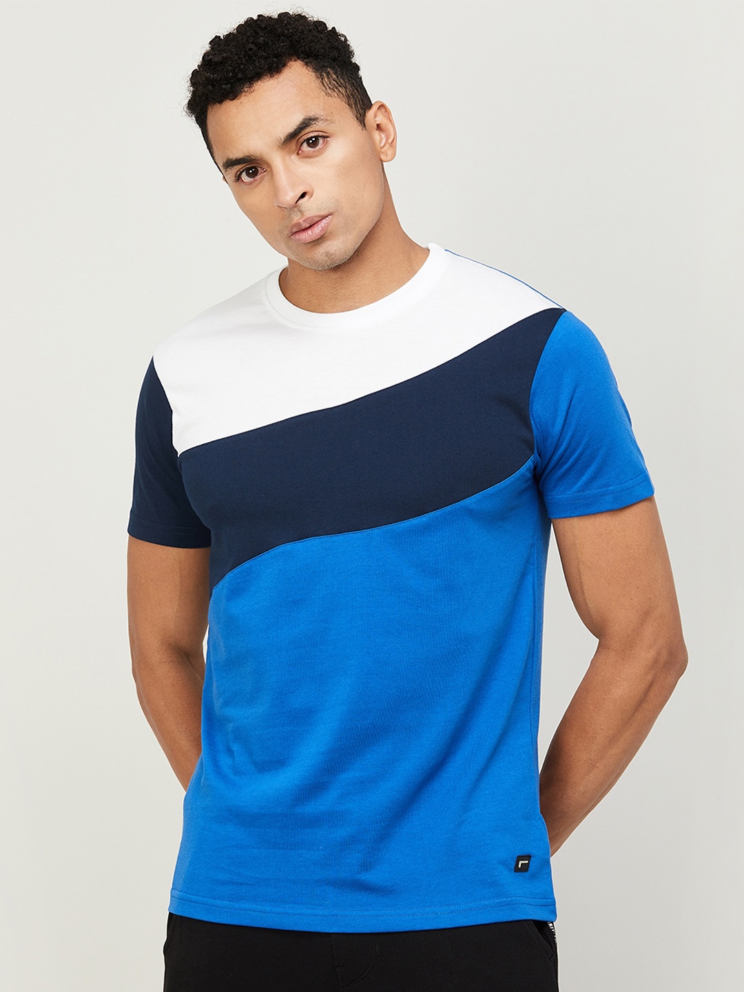Fame Forever by Lifestyle Colourblocked Round Neck Regular Fit Cotton Casual T-Shirt, Blue
Fame Forever by Lifestyle Colourblocked Round Neck Regular Fit Cotton Casual T-Shirt, Blue
