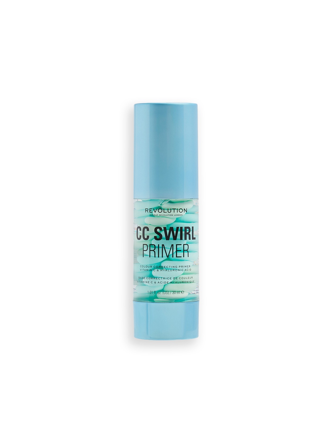 Makeup Revolution London CC Swirl Primer with Vitamin C & Hyaluronic Acid - 30ml, Blue
Makeup Revolution London CC Swirl Primer with Vitamin C & Hyaluronic Acid - 30ml, Blue
