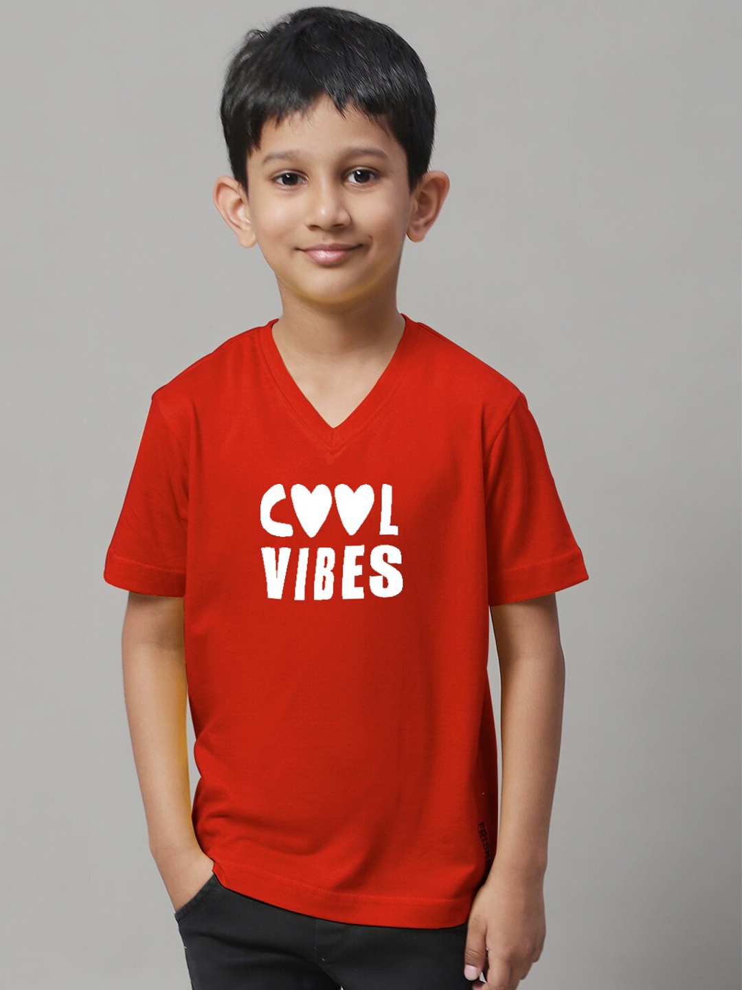 Friskers Boys Typography Printed V-Neck Skin Friendly Bio-Wash Pure Cotton T-Shirt, Red
Friskers Boys Typography Printed V-Neck Skin Friendly Bio-Wash Pure Cotton T-Shirt, Red