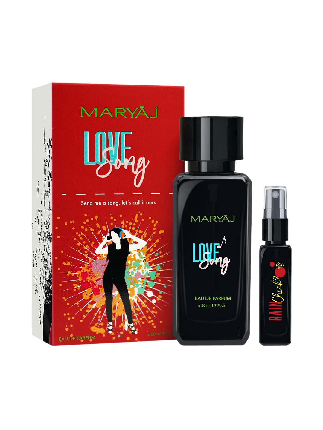 Maryaj Buy Love Song 50ml & Get Rain Check 8ml Free Long Lasting Eau De Parfum, Black
Maryaj Buy Love Song 50ml & Get Rain Check 8ml Free Long Lasting Eau De Parfum, Black