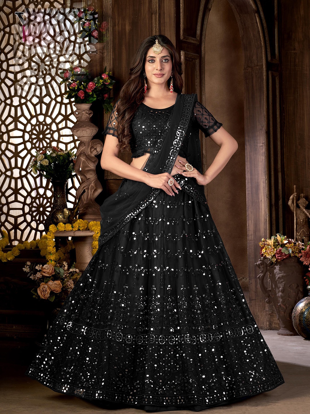Sangria Black Morrir Work Embellished Semi Stitched Lehenga Choli with Dupatta
Sangria Black Morrir Work Embellished Semi Stitched Lehenga Choli with Dupatta
