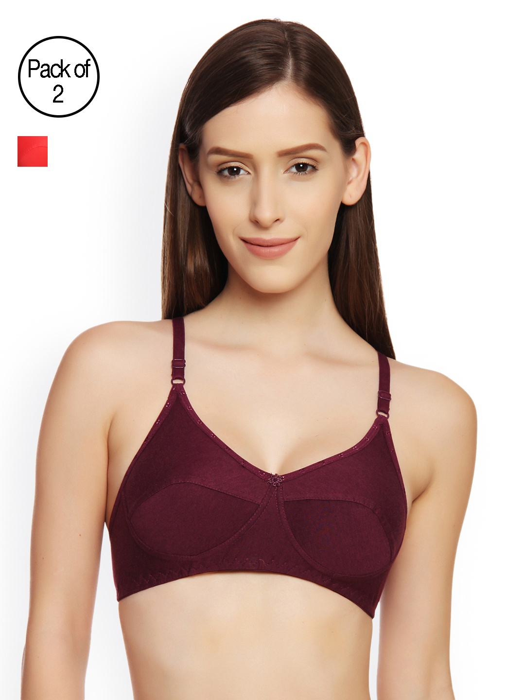Innocence Pack of 2 Non-Wired Non-Padded Solid Everyday Bras BBAPLIN47791_40, Purple
Innocence Pack of 2 Non-Wired Non-Padded Solid Everyday Bras BBAPLIN47791_40, Purple