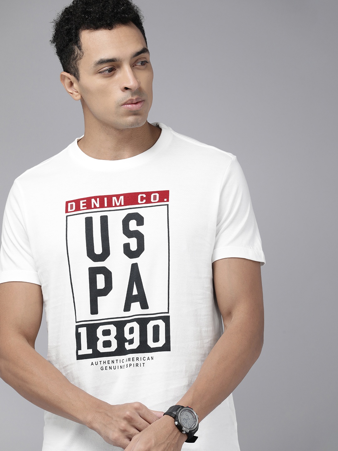 U.S. Polo Assn. Denim Co. Pure Cotton Brand Logo Printed Regular Fit Casual T-shirt, White
U.S. Polo Assn. Denim Co. Pure Cotton Brand Logo Printed Regular Fit Casual T-shirt, White