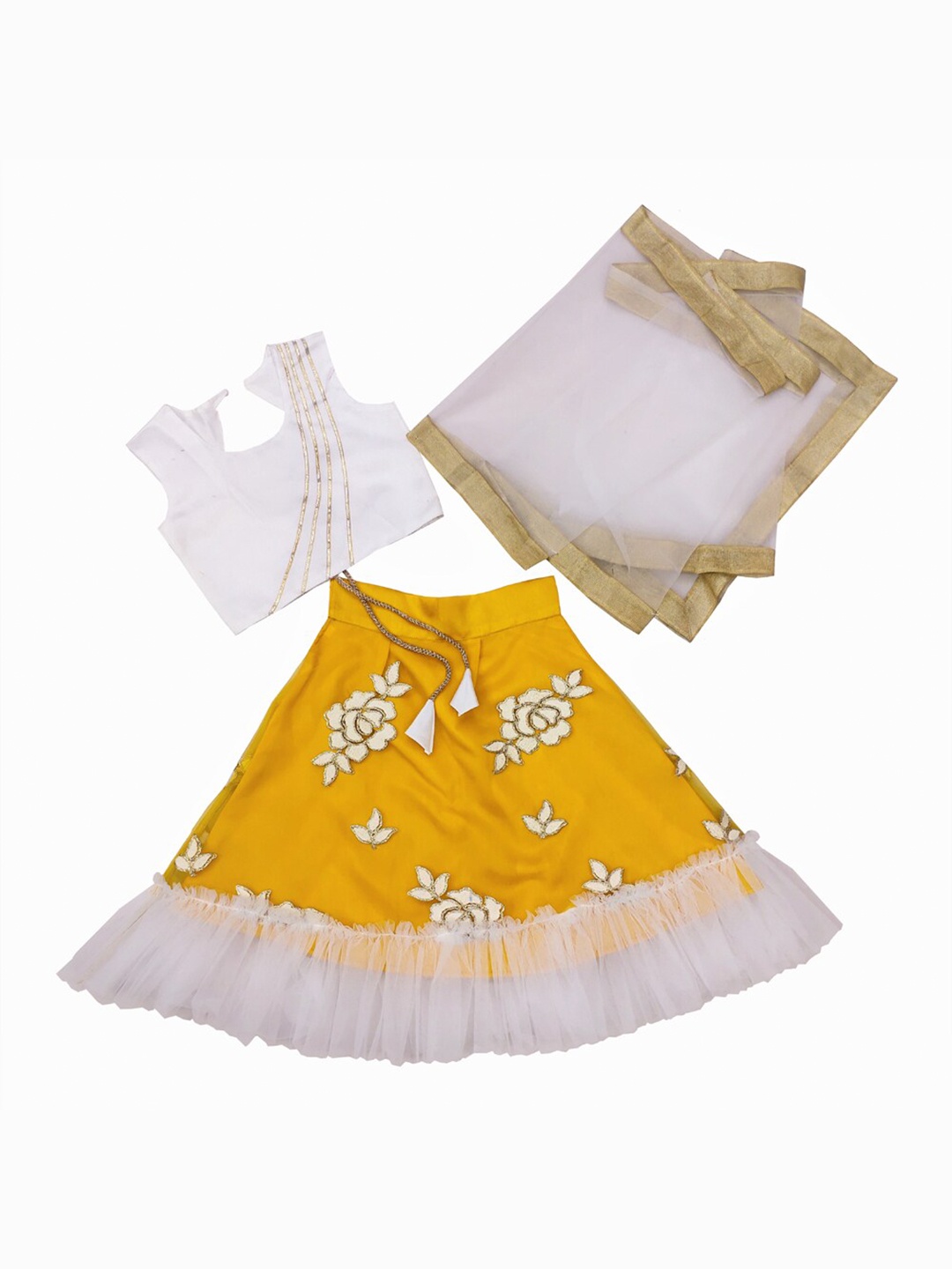 BAESD Girls Embroidered Thread Work Ready to Wear Lehenga & Blouse With Dupatta, Mustard
BAESD Girls Embroidered Thread Work Ready to Wear Lehenga & Blouse With Dupatta, Mustard