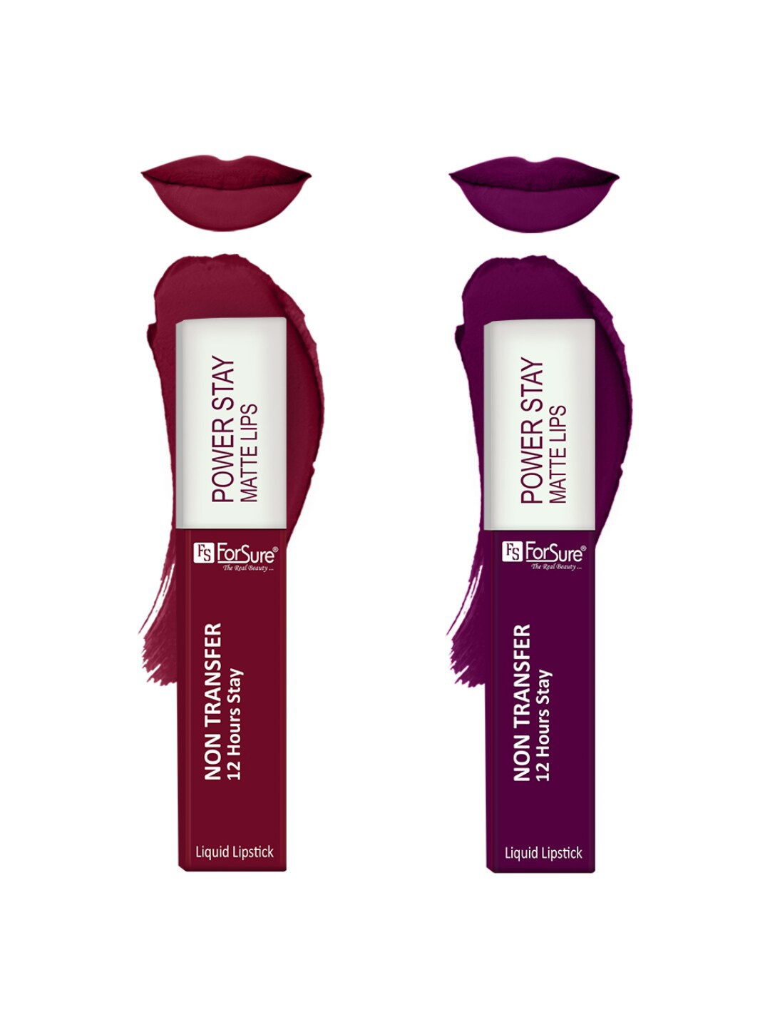 ForSure Set Of 2 Power Stay Matte Non-Transfer Waterproof Liquid Lipstick - 5ml Each, Pink
ForSure Set Of 2 Power Stay Matte Non-Transfer Waterproof Liquid Lipstick - 5ml Each, Pink
