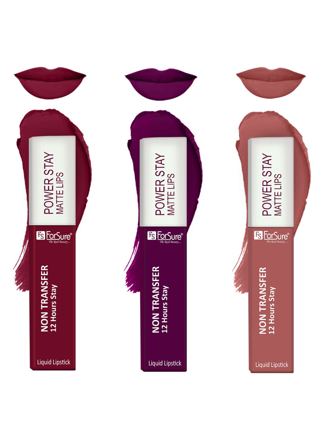 ForSure Power Stay Set Of 3 Liquid Lipstick - 4 ml Each - Shade 03 Shade 09 Shade 021, Purple
ForSure Power Stay Set Of 3 Liquid Lipstick - 4 ml Each - Shade 03 Shade 09 Shade 021, Purple