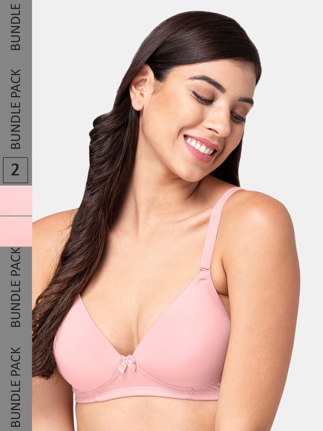 Tweens Pack Of 2 Non-Wired Lightly Padded Seamless Cotton T-Shirt Bra with All Day Comfort, Pink
Tweens Pack Of 2 Non-Wired Lightly Padded Seamless Cotton T-Shirt Bra with All Day Comfort, Pink