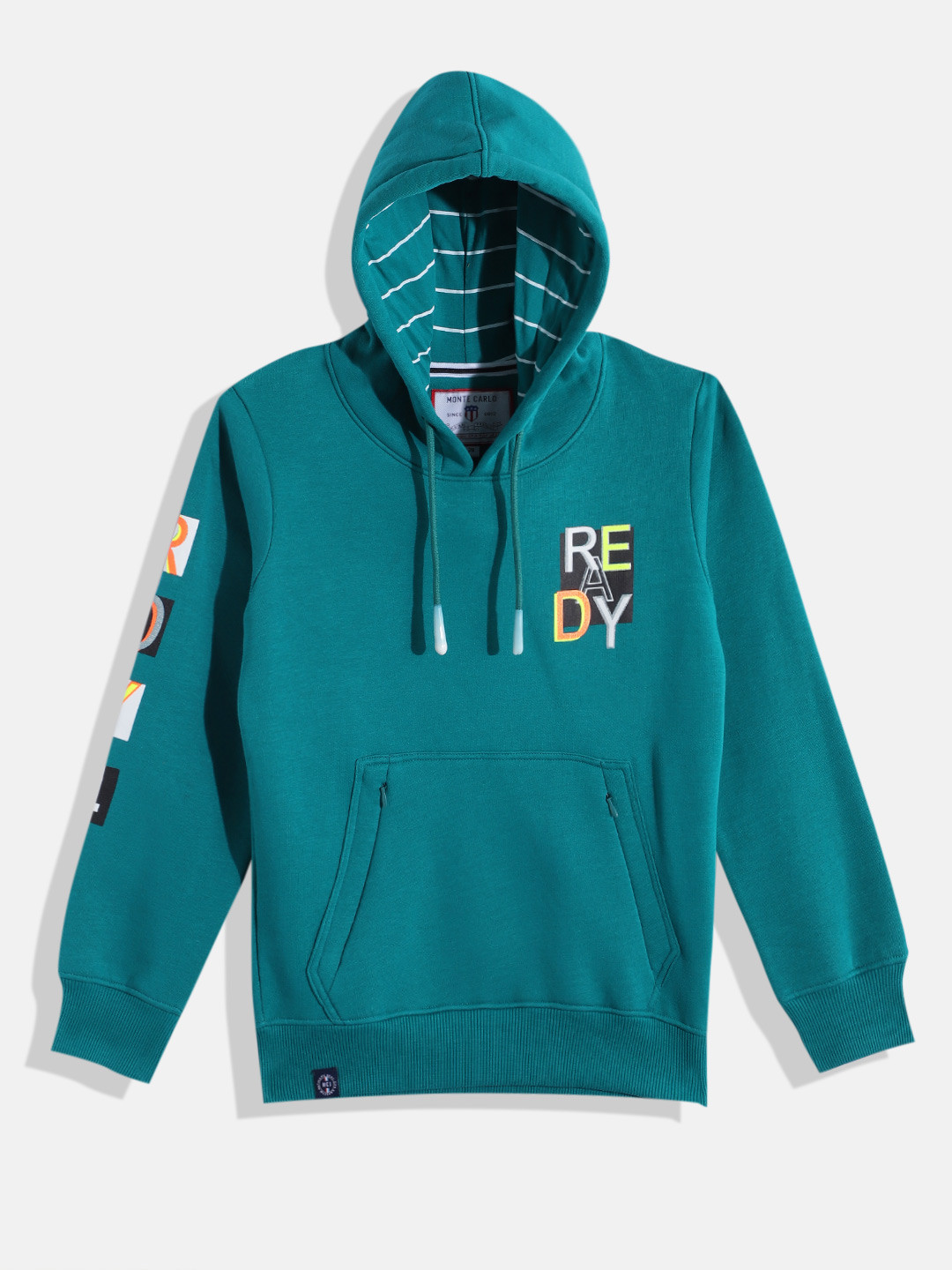 Monte Carlo Boys Hooded Sweatshirt, Teal 
Monte Carlo Boys Hooded Sweatshirt, Teal