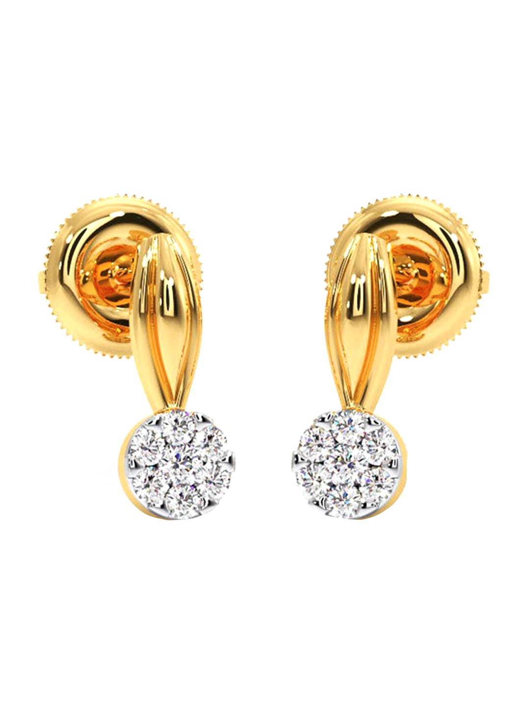 CANDERE A KALYAN JEWELLERS COMPANY 18KT BIS Hallmark Gold Diamond-Studded Earrings 1.29 g
CANDERE A KALYAN JEWELLERS COMPANY 18KT BIS Hallmark Gold Diamond-Studded Earrings 1.29 g