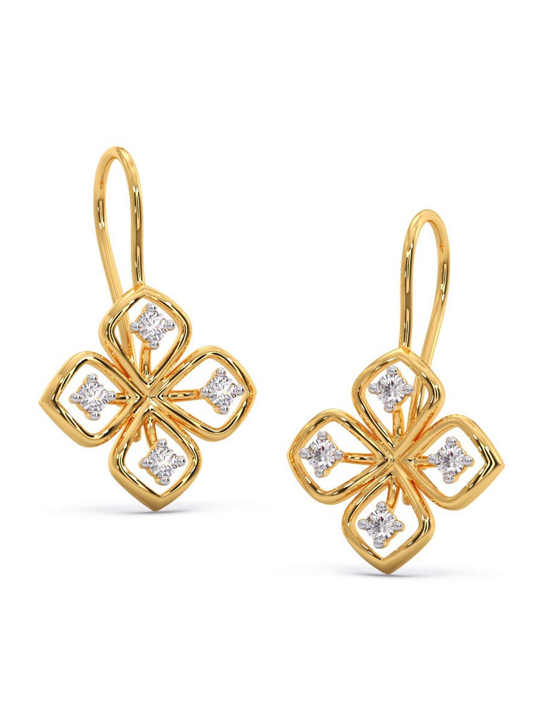 CANDERE A KALYAN JEWELLERS COMPANY 18KT BIS Hallmark Gold Diamond-Studded Earrings -1.92 g
CANDERE A KALYAN JEWELLERS COMPANY 18KT BIS Hallmark Gold Diamond-Studded Earrings -1.92 g