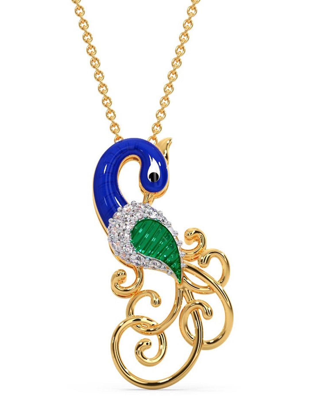 CANDERE A KALYAN JEWELLERS COMPANY Peacock 18KT BIS Hallmark Diamond Gold Pendant-1.7 g
CANDERE A KALYAN JEWELLERS COMPANY Peacock 18KT BIS Hallmark Diamond Gold Pendant-1.7 g