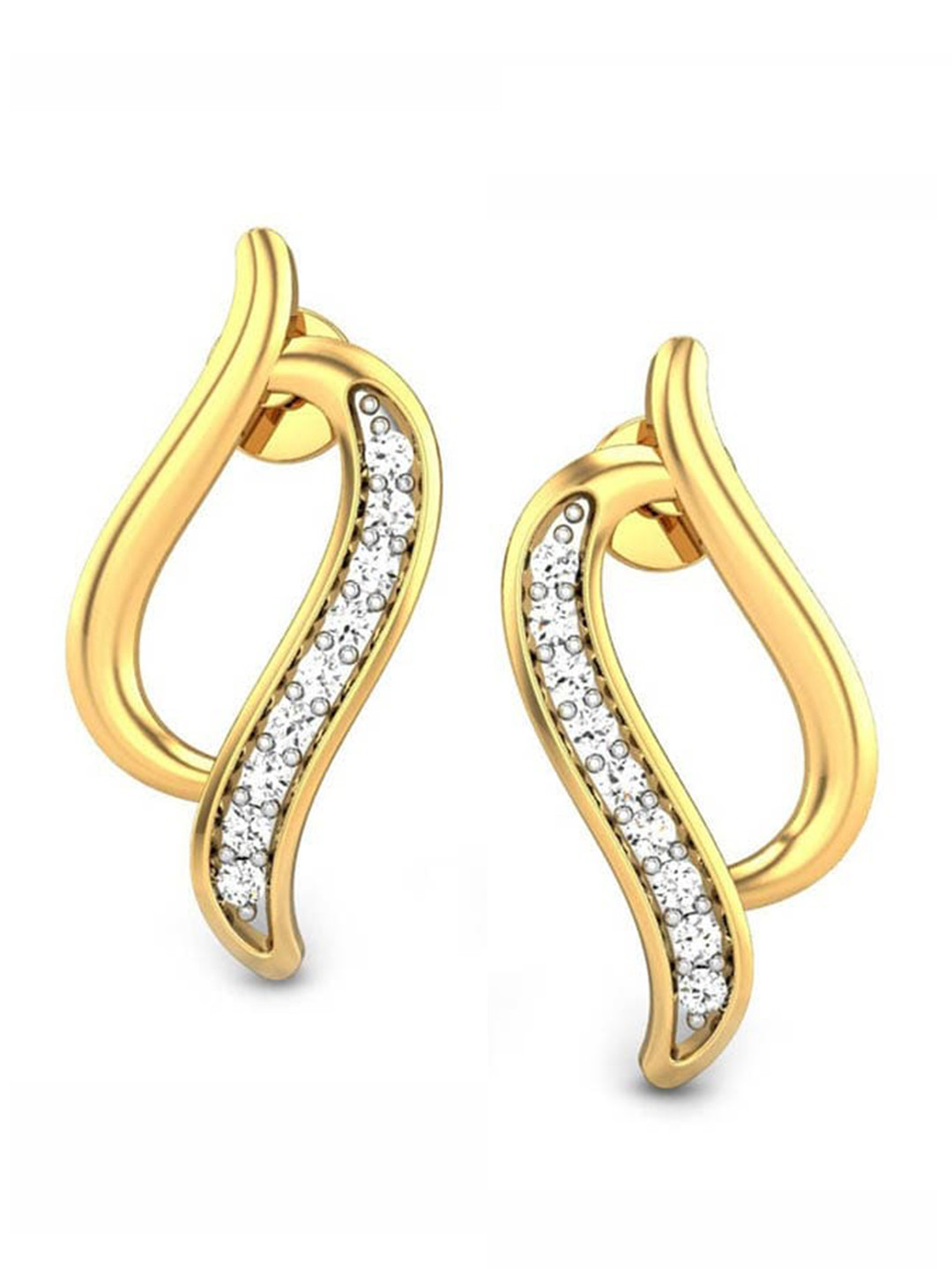 CANDERE A KALYAN JEWELLERS COMPANY 18KT Gold BIS Hallmark Diamond Earrings - 2.11g
CANDERE A KALYAN JEWELLERS COMPANY 18KT Gold BIS Hallmark Diamond Earrings - 2.11g