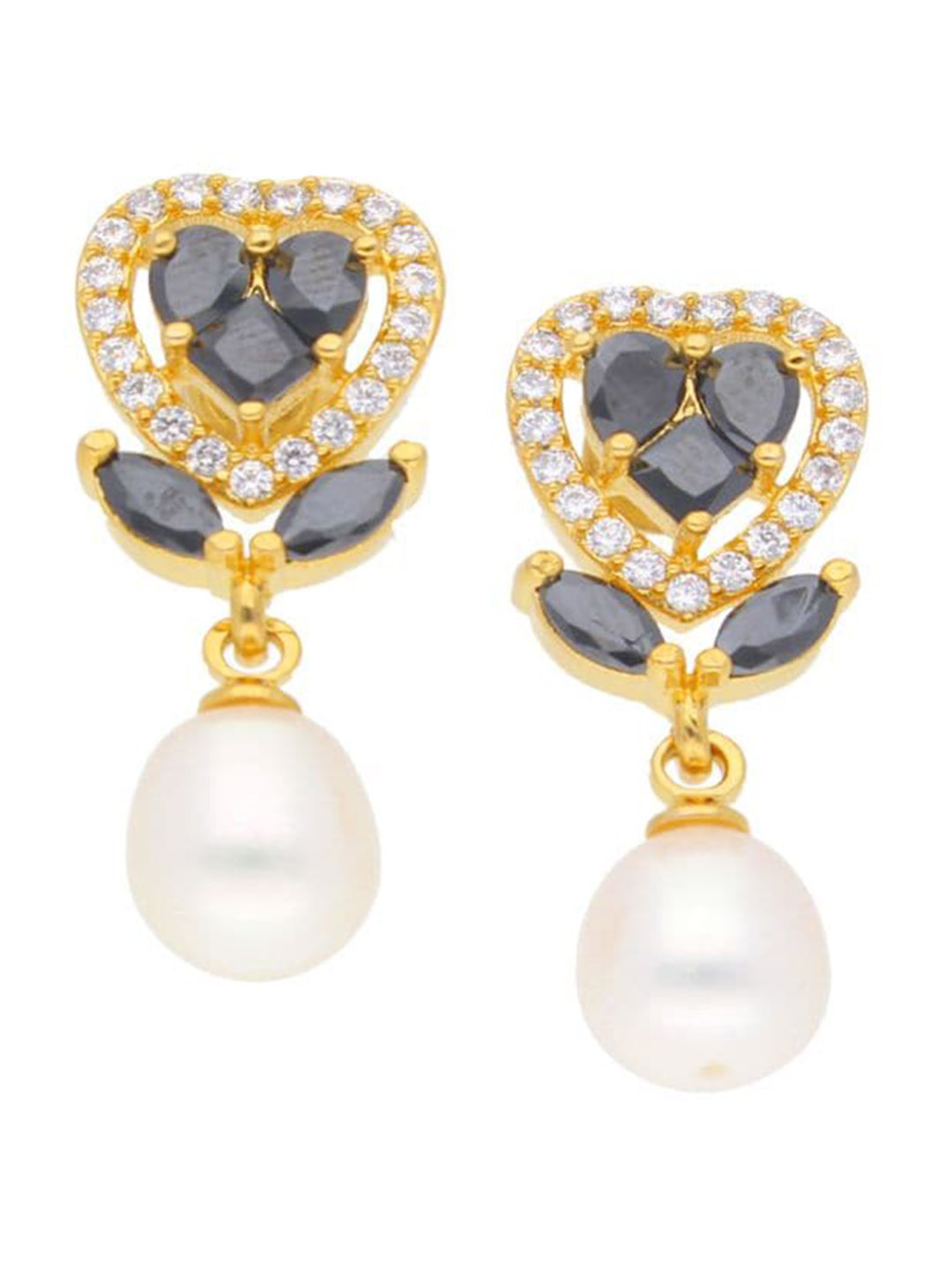 Sri Jagdamba Pearls Dealer Gold-Plated Contemporary Stone Studded & Beaded Drop Earrings
Sri Jagdamba Pearls Dealer Gold-Plated Contemporary Stone Studded & Beaded Drop Earrings