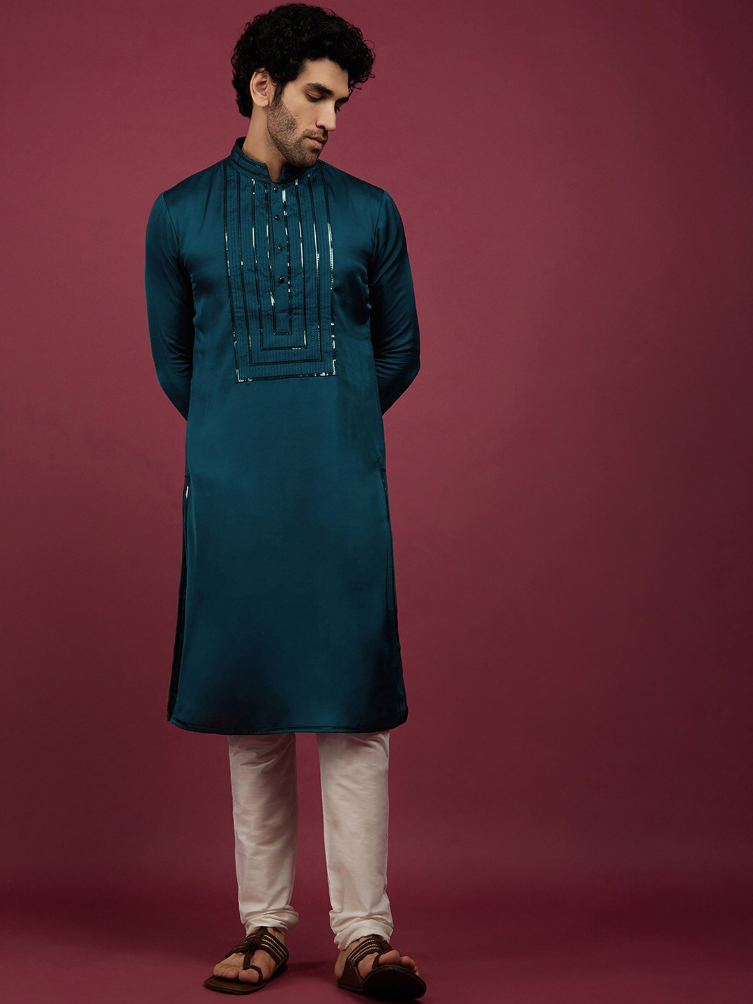 KALKI Fashion Yoke Design Sequinned Kurta With Churidar, Green
KALKI Fashion Yoke Design Sequinned Kurta With Churidar, Green