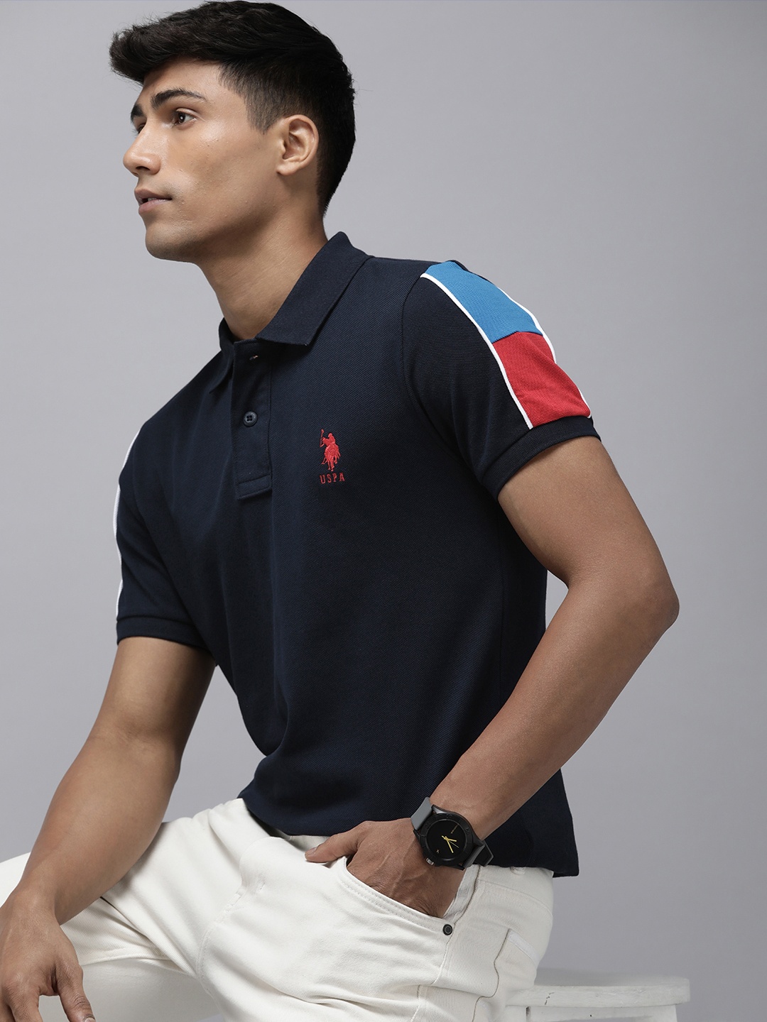 U.S. Polo Assn. Pure Cotton Slim Fit Polo Collar Casual T-shirt, Navy blue
U.S. Polo Assn. Pure Cotton Slim Fit Polo Collar Casual T-shirt, Navy blue