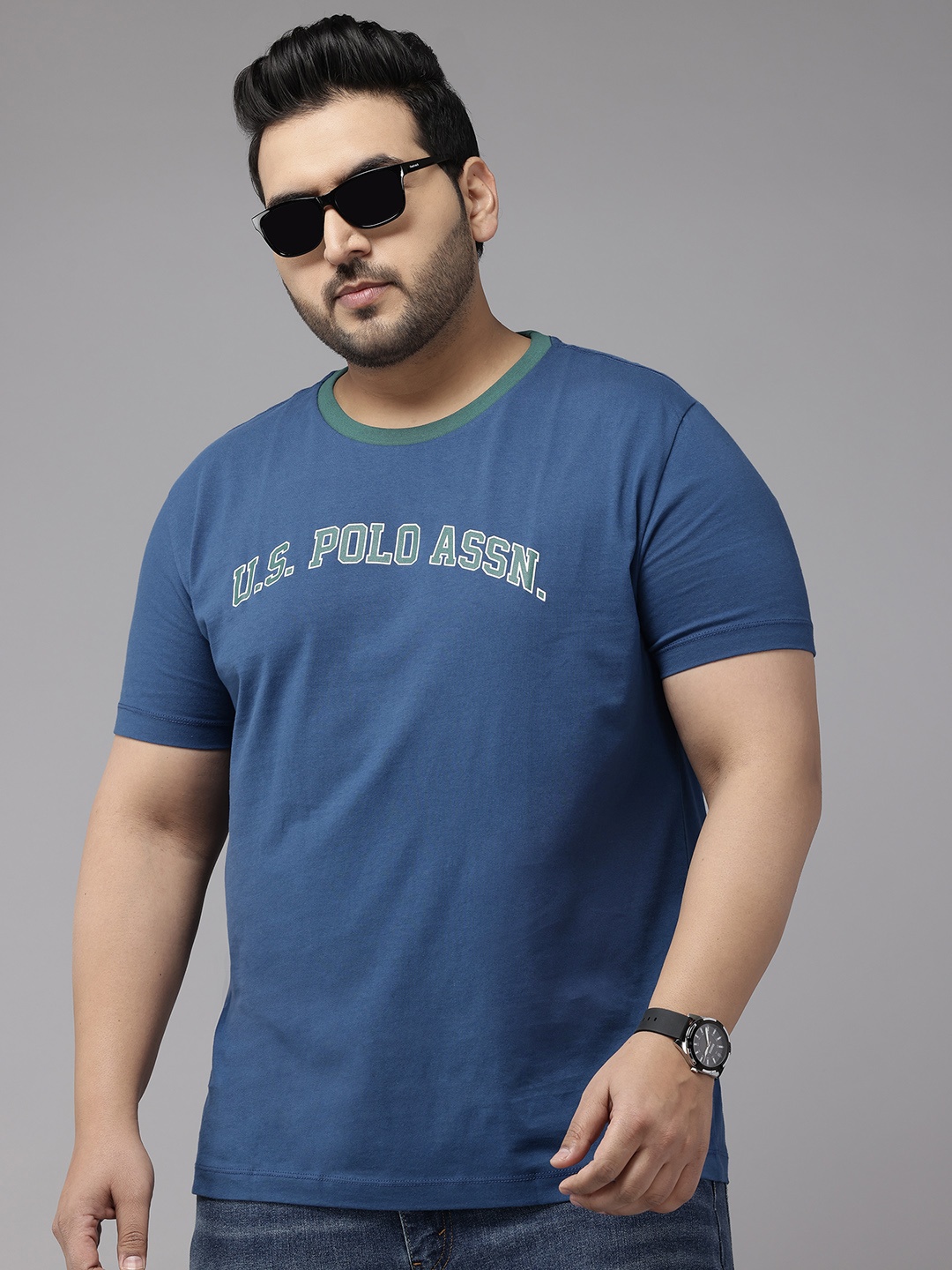 U.S. Polo Assn. Denim Co. Plus Size Brand Logo Printed Pure Cotton T-shirt, Navy blue
U.S. Polo Assn. Denim Co. Plus Size Brand Logo Printed Pure Cotton T-shirt, Navy blue