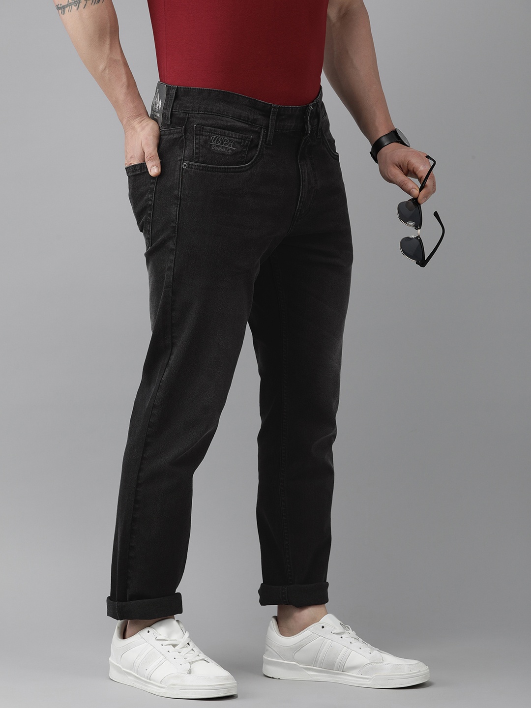 U.S. Polo Assn. Denim Co. Men Brandon Slim Tapered Fit Light Fade Stretchable Jeans, Black
U.S. Polo Assn. Denim Co. Men Brandon Slim Tapered Fit Light Fade Stretchable Jeans, Black
