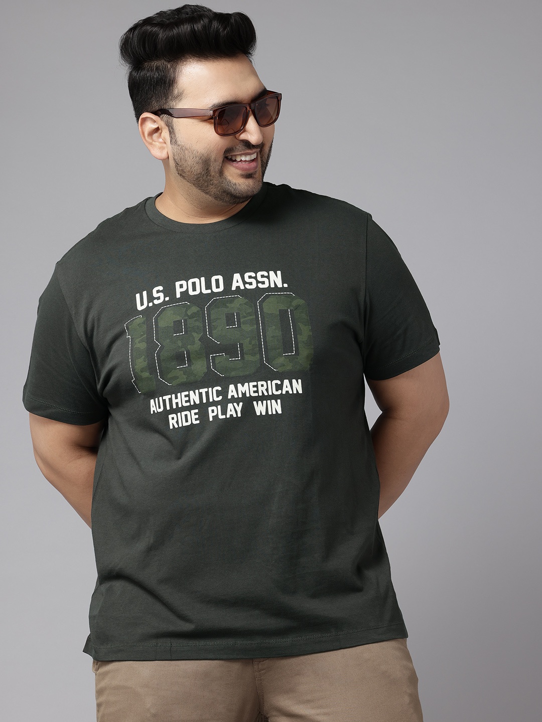 U.S. Polo Assn. Denim Co. Plus Size Brand Logo Print Pure Cotton T-shirt, Olive
U.S. Polo Assn. Denim Co. Plus Size Brand Logo Print Pure Cotton T-shirt, Olive