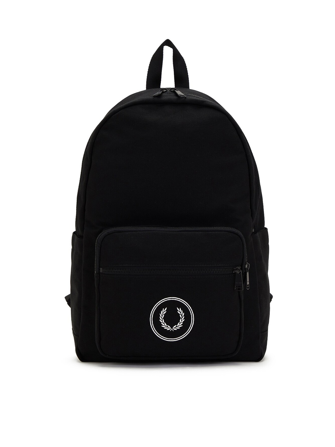 Fred Perry Men Cotton Canvas Backpack, Black