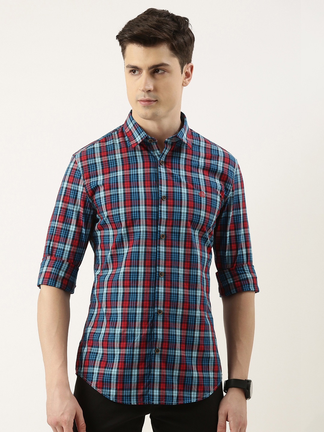 PETER ENGLAND UNIVERSITY Tartan Checked Spread Collar Slim Fit Pure Cotton Casual Shirt, Blue
PETER ENGLAND UNIVERSITY Tartan Checked Spread Collar Slim Fit Pure Cotton Casual Shirt, Blue