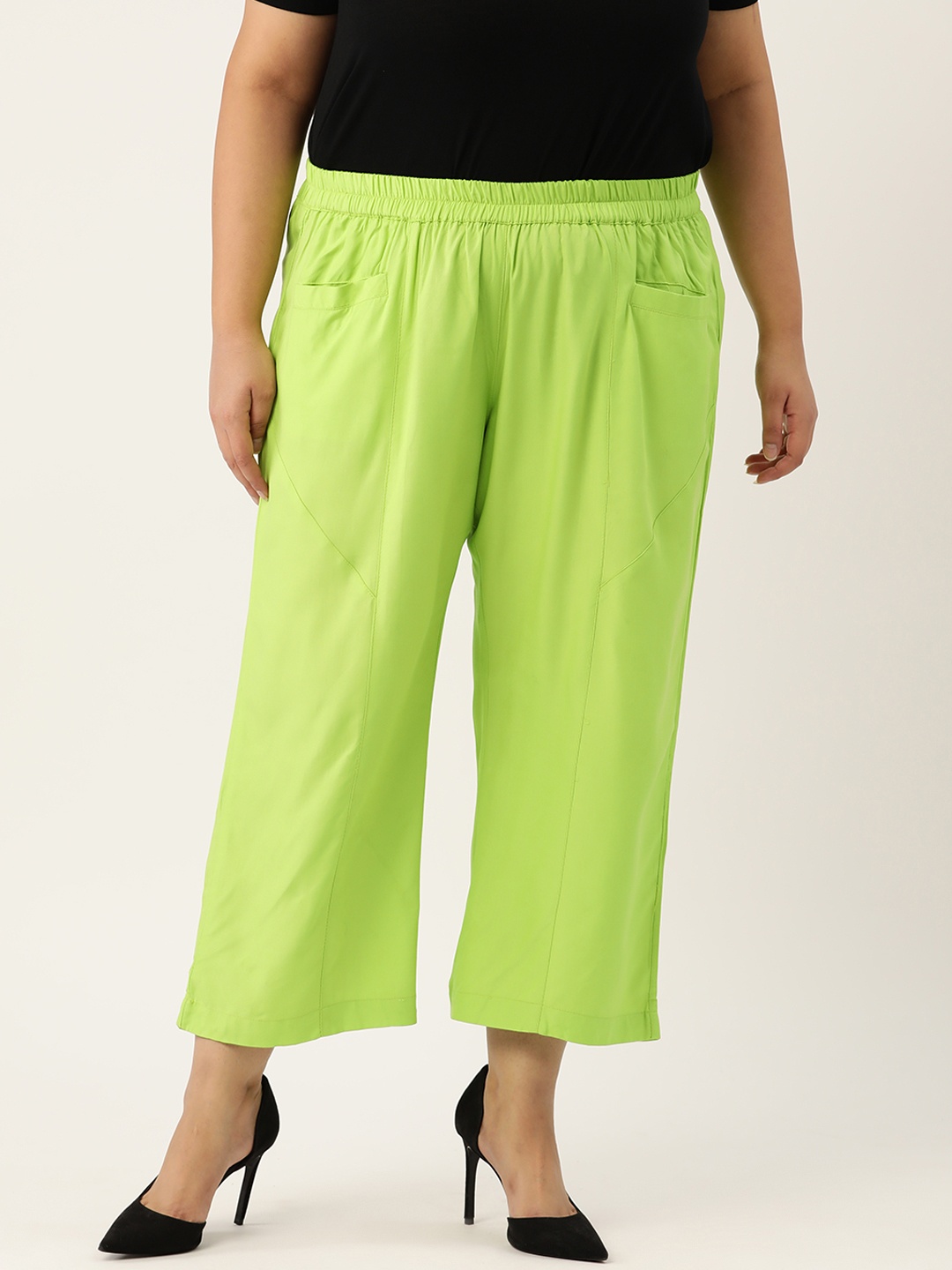 theRebelinme Women Plus Size Relaxed High-Rise Easy Wash Trousers, Fluorescent green
theRebelinme Women Plus Size Relaxed High-Rise Easy Wash Trousers, Fluorescent green