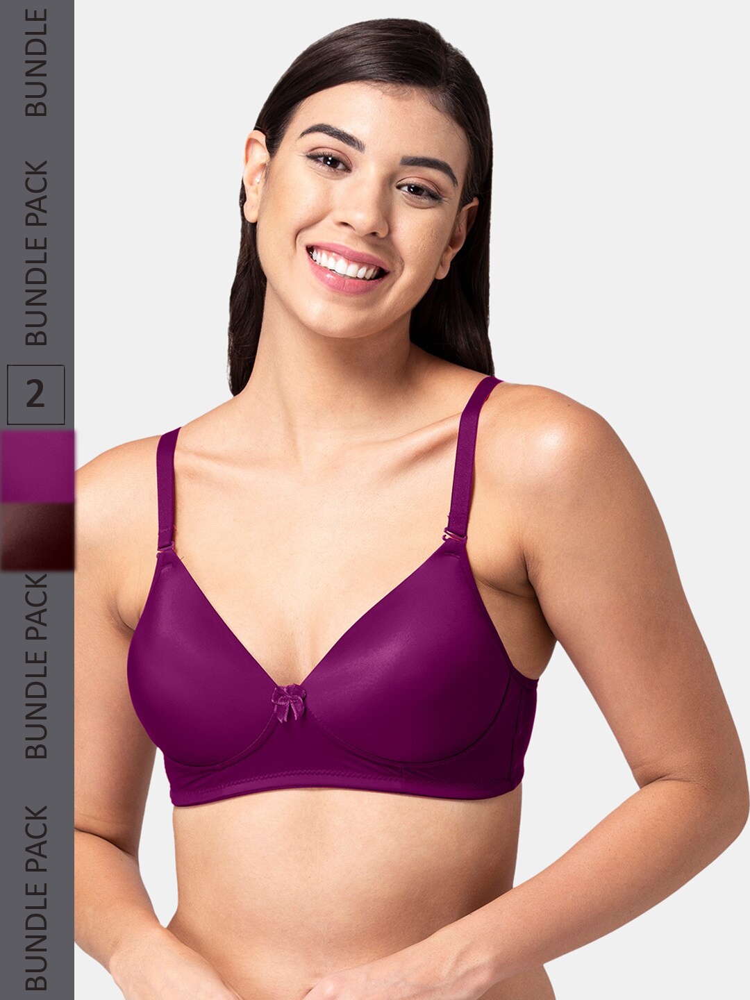 Tweens Pack Of 2 Lightly Padded Multiway Strap Full Coverage T-Shirt Bra All Day Comfort, Purple
Tweens Pack Of 2 Lightly Padded Multiway Strap Full Coverage T-Shirt Bra All Day Comfort, Purple