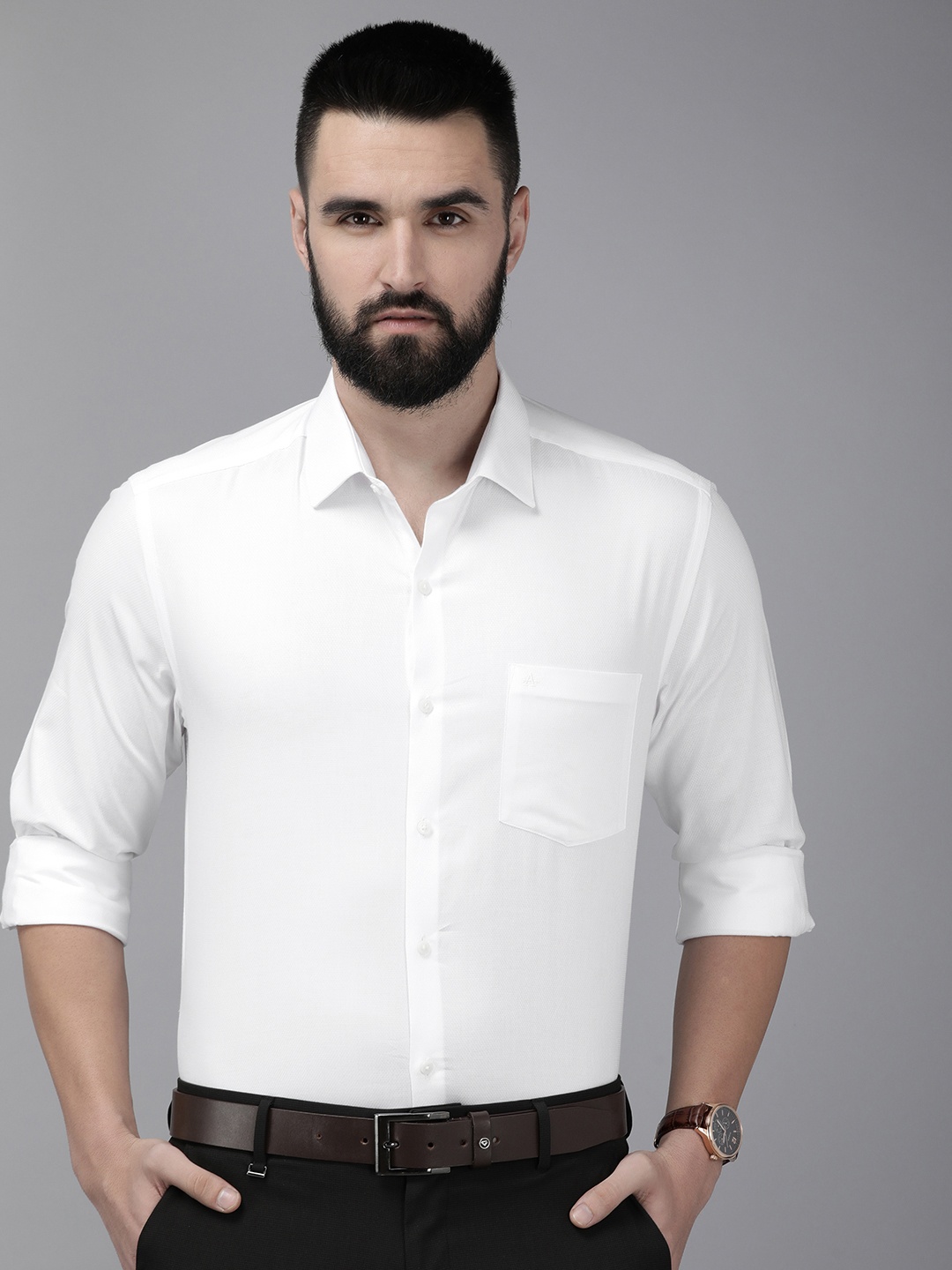 Arrow Pure Cotton Self Design Textured Manhattan Slim Fit Opaque Formal Shirt, White
Arrow Pure Cotton Self Design Textured Manhattan Slim Fit Opaque Formal Shirt, White