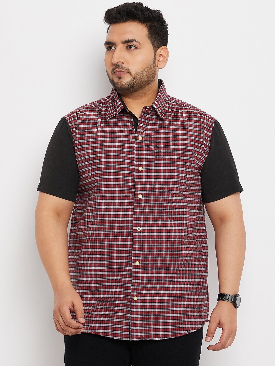 bigbanana Men Plus Size Regular Fit Tartan Checks Opaque Pure Cotton Casual Shirt, Maroon
bigbanana Men Plus Size Regular Fit Tartan Checks Opaque Pure Cotton Casual Shirt, Maroon