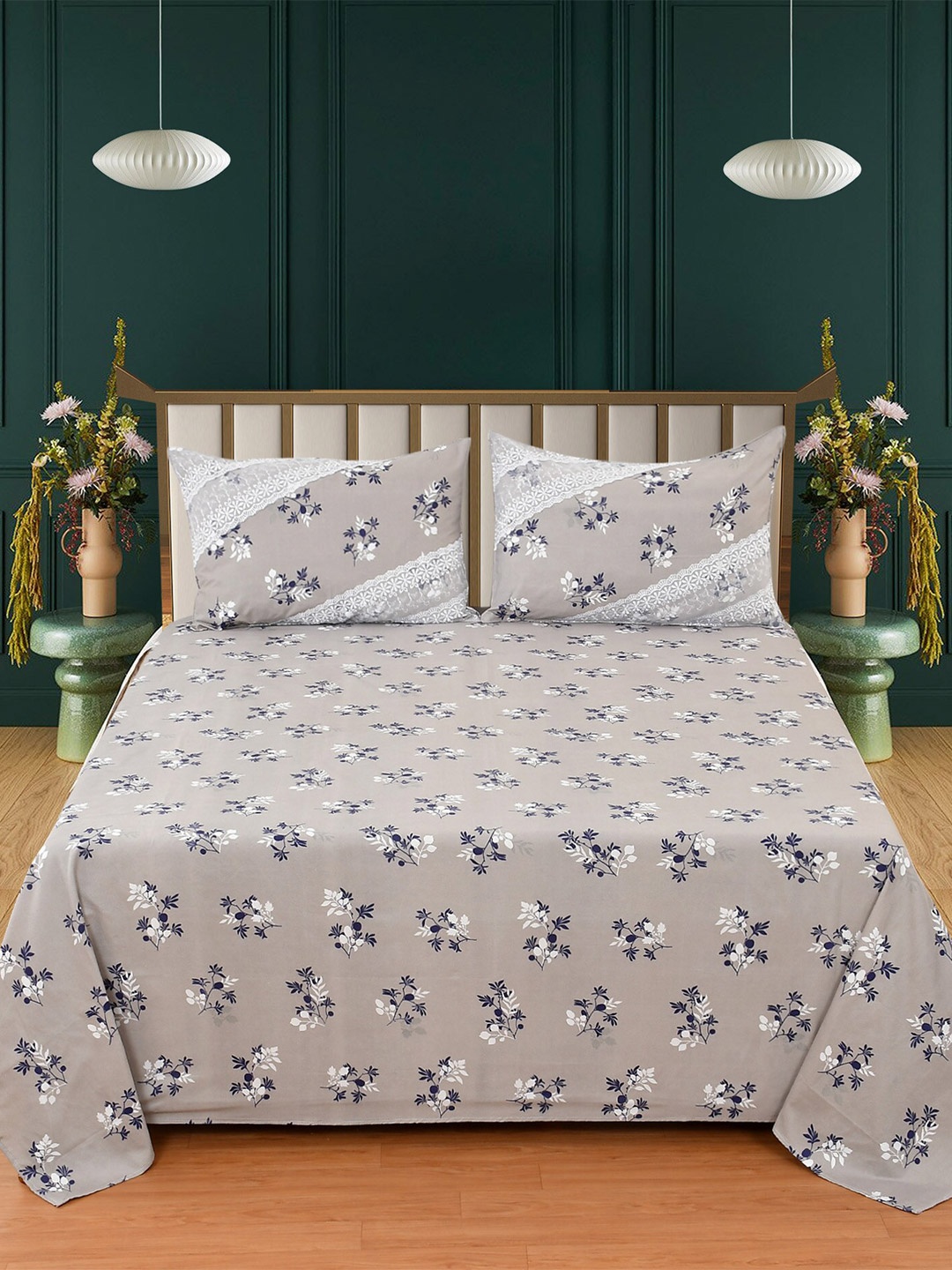 BELVOSTUM The Real Artisan Grey Printed Cotton 210 TC King Bedsheet with 2 Pillow Covers
BELVOSTUM The Real Artisan Grey Printed Cotton 210 TC King Bedsheet with 2 Pillow Covers