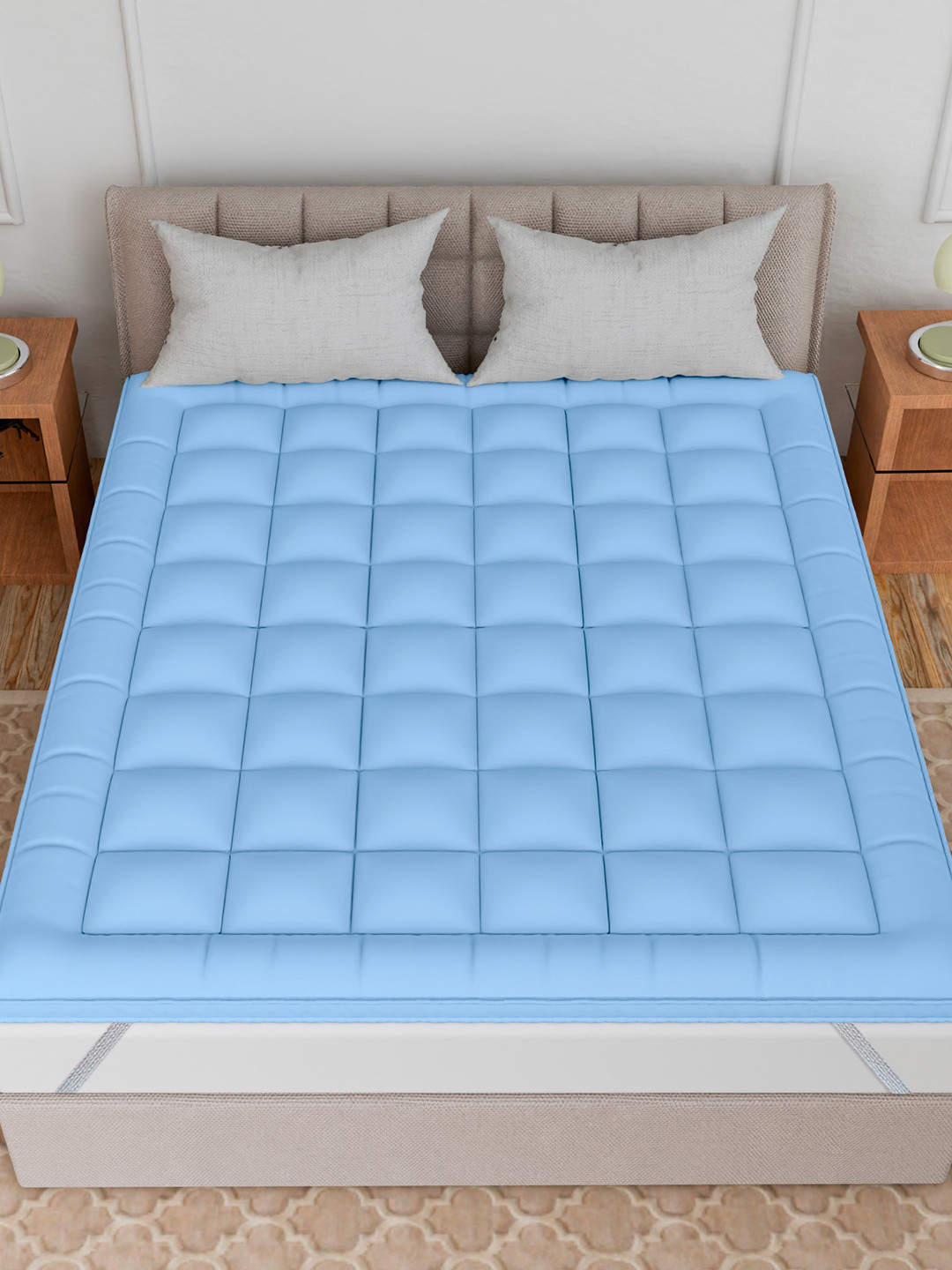 CURIOUS LIFESTYLE Blue 1000 GSM Microfibre Double Size Mattress Topper 
CURIOUS LIFESTYLE Blue 1000 GSM Microfibre Double Size Mattress Topper