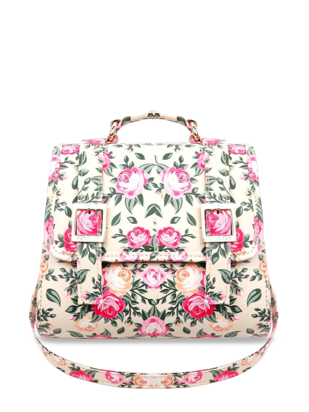 ODETTE Floral Printed Leather Structured Shoulder Bag, White
ODETTE Floral Printed Leather Structured Shoulder Bag, White