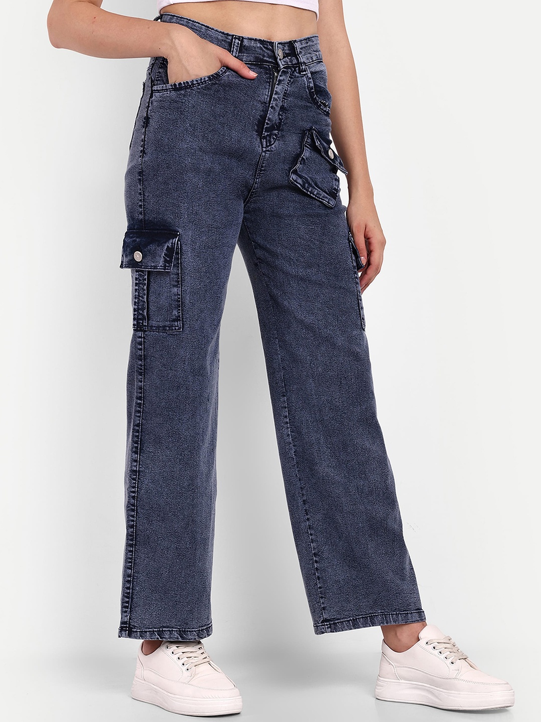 Next One Women Smart High-Rise Clean Look Heavy Fade Wide Leg Stretchable Jeans, Navy blue
Next One Women Smart High-Rise Clean Look Heavy Fade Wide Leg Stretchable Jeans, Navy blue