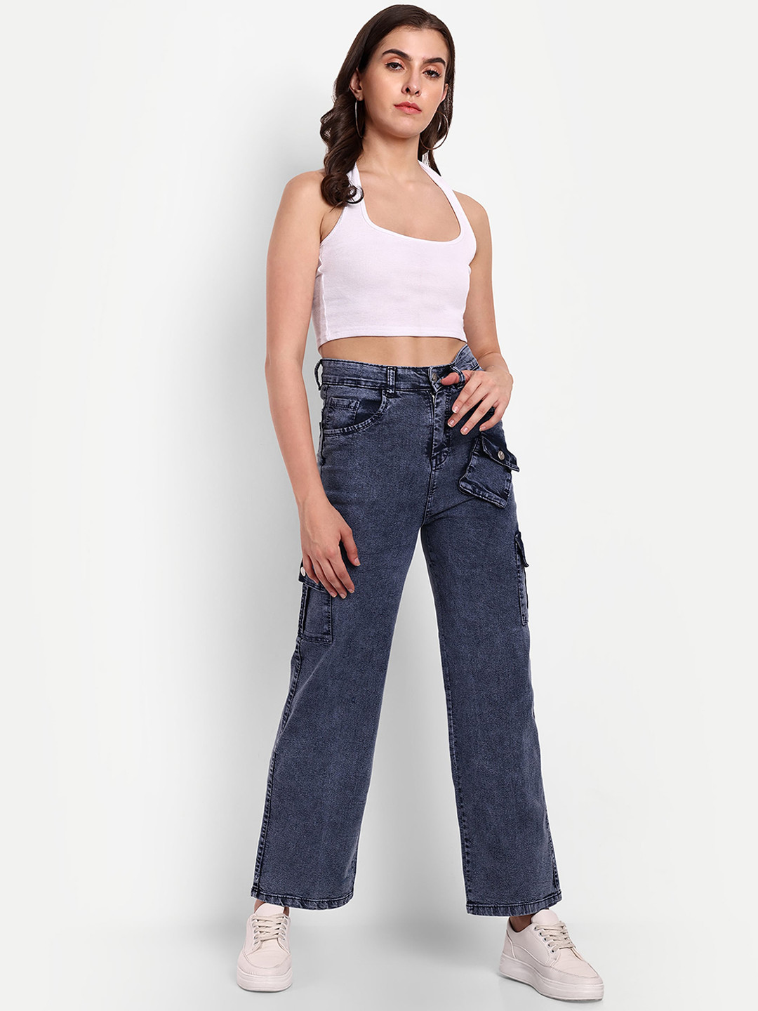 Next One Women Smart High-Rise Clean Look Heavy Fade Wide Leg Stretchable Jeans, Navy blue
Next One Women Smart High-Rise Clean Look Heavy Fade Wide Leg Stretchable Jeans, Navy blue