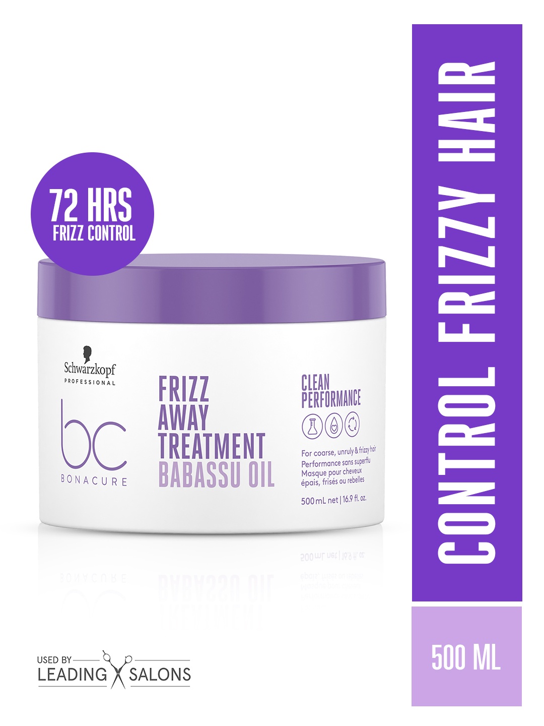 Schwarzkopf PROFESSIONAL Bonacure Frizz Away Hair Mask with Babassu Oil - 500ml, Purple
Schwarzkopf PROFESSIONAL Bonacure Frizz Away Hair Mask with Babassu Oil - 500ml, Purple