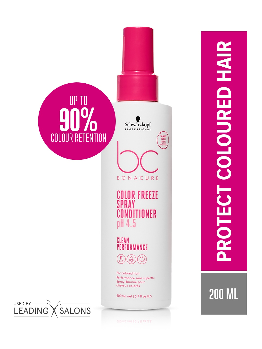 Schwarzkopf PROFESSIONAL Bonacure Color Freeze pH 4.5 Leave-in Spray Conditioner - 200ml, White
Schwarzkopf PROFESSIONAL Bonacure Color Freeze pH 4.5 Leave-in Spray Conditioner - 200ml, White