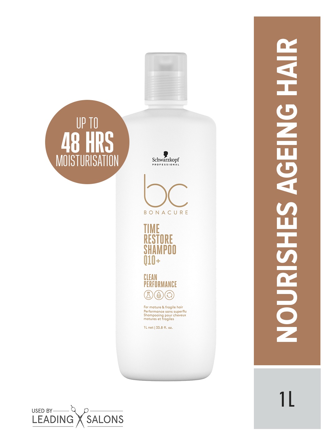 Schwarzkopf PROFESSIONAL Bonacure Time Restore Shampoo with Q10+ For Mature Hair - 1 L, White
Schwarzkopf PROFESSIONAL Bonacure Time Restore Shampoo with Q10+ For Mature Hair - 1 L, White