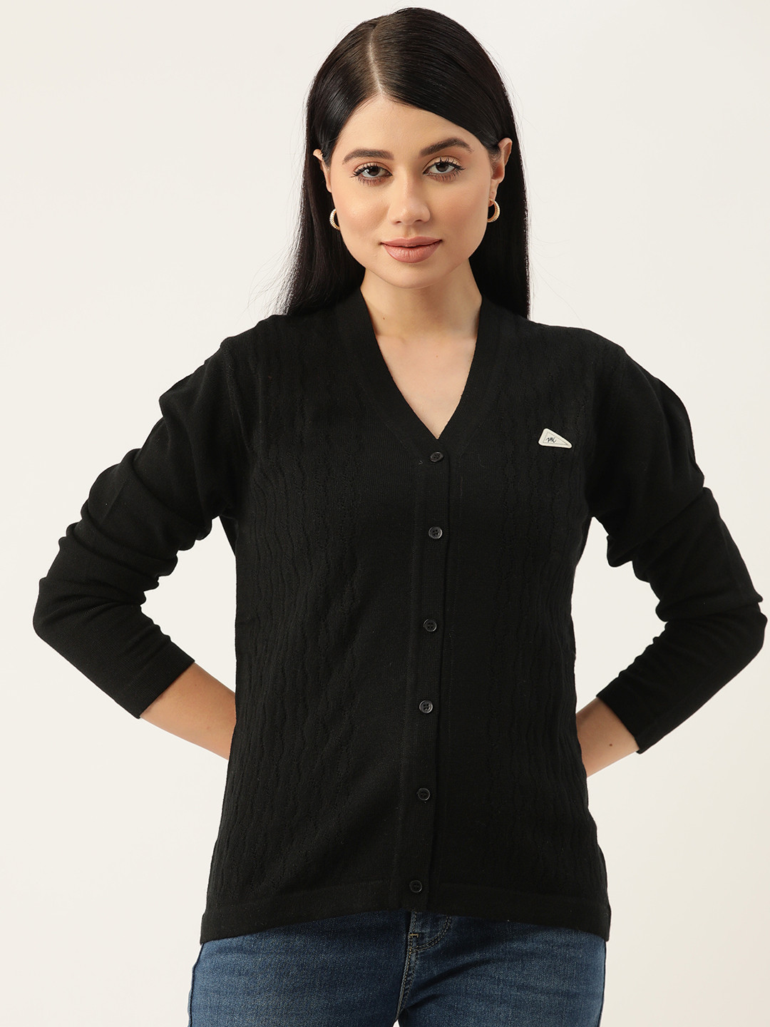 Monte Carlo Women Open-Knit Cardigan, Black
Monte Carlo Women Open-Knit Cardigan, Black