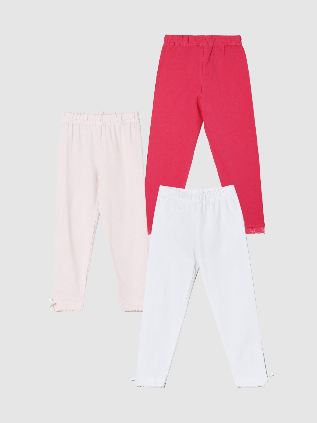 max Girls Pack Of 3 Leggings, Pink