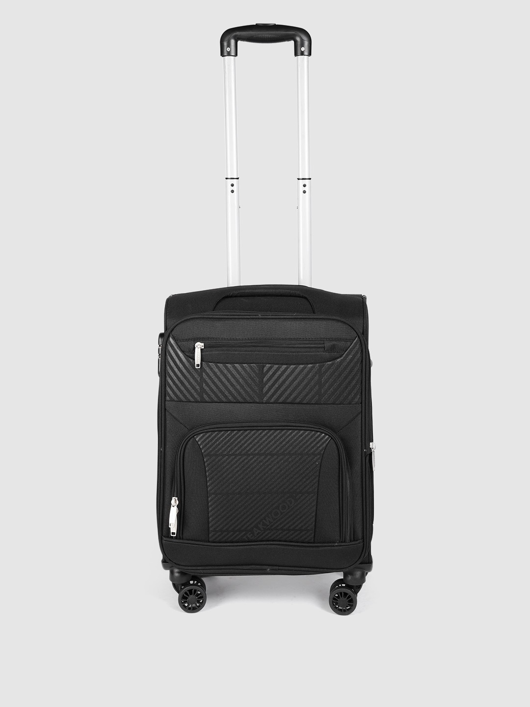 Teakwood Leathers 360 Degree Rotation Soft Trolley bag Small-Sized Trolley Bag 55 CM, Black
Teakwood Leathers 360 Degree Rotation Soft Trolley bag Small-Sized Trolley Bag 55 CM, Black