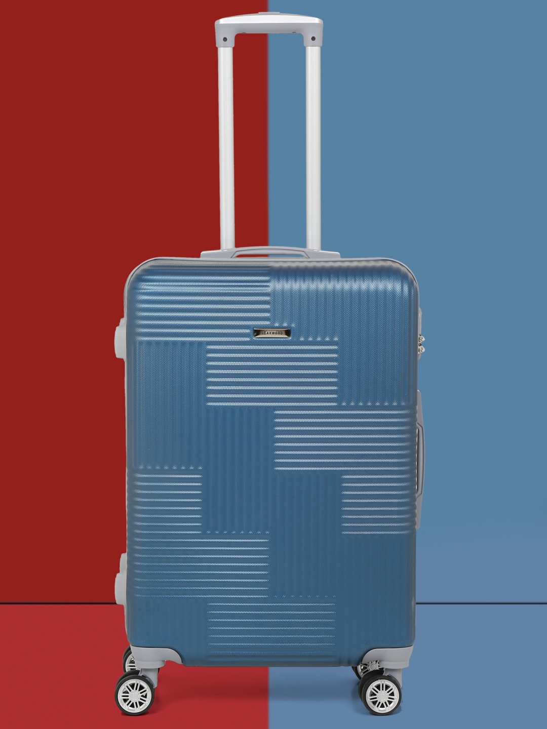 Teakwood Leathers Textured Hard 360 Degree Rotation Hard Medium-Sized Trolley Bag 65 CM, Blue
Teakwood Leathers Textured Hard 360 Degree Rotation Hard Medium-Sized Trolley Bag 65 CM, Blue