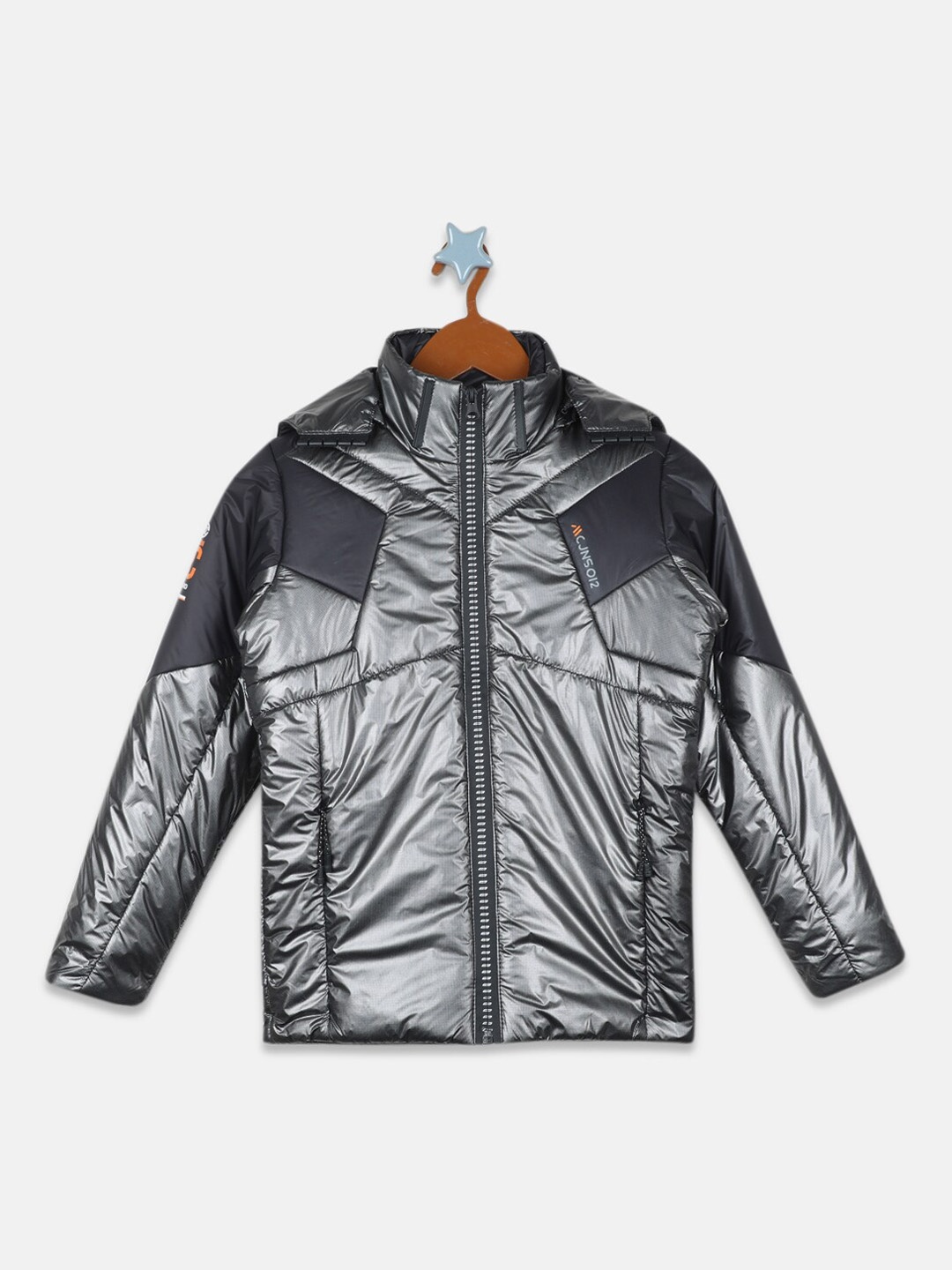 Monte Carlo Boys Bomber Jacket with Patchwork, Black