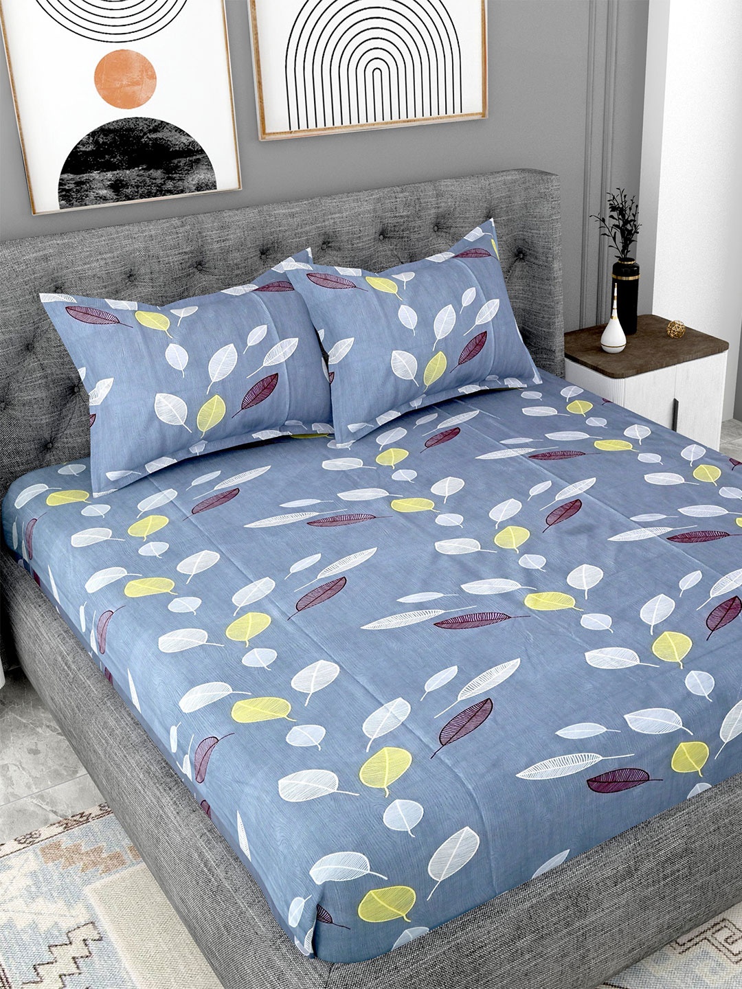 Lali Prints Blue & White Floral Printed Cotton 180 TC King Bedsheet With 2 Pillow Covers
Lali Prints Blue & White Floral Printed Cotton 180 TC King Bedsheet With 2 Pillow Covers