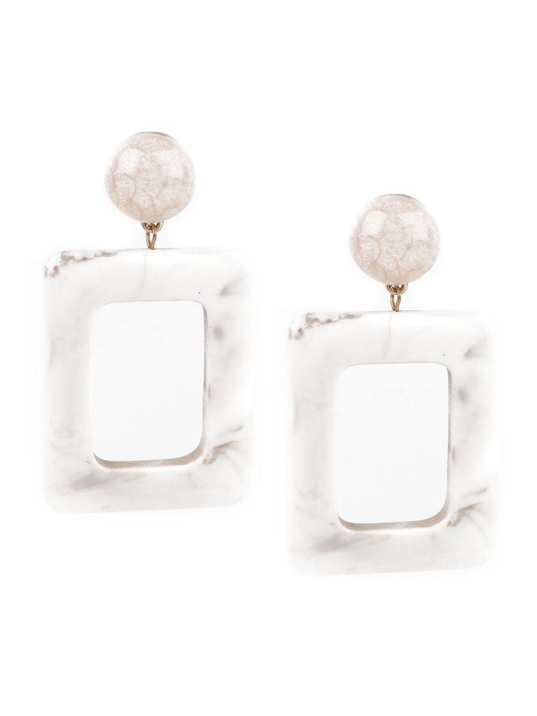 ODETTE Contemporary Drop Earrings, White