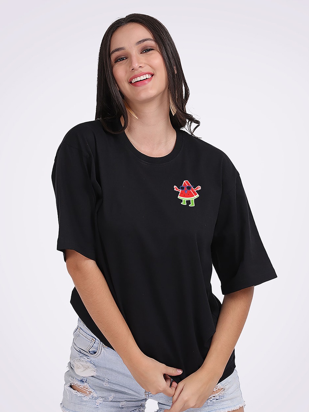 Mad Over Print Graphic Printed Drop-Shoulder Sleeves Cotton Oversized Fit T-shirt, Black
Mad Over Print Graphic Printed Drop-Shoulder Sleeves Cotton Oversized Fit T-shirt, Black