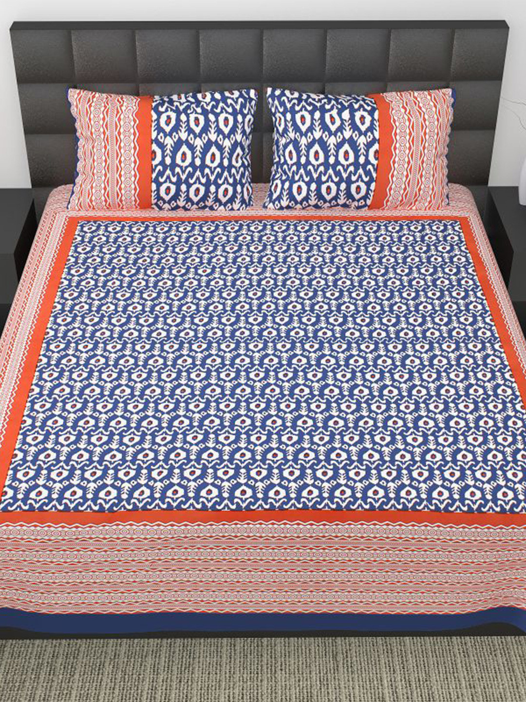 Lali Prints Jaipuri Blue Ethnic Motifs Cotton 130 TC Queen Bedsheet With 2 Pillow Covers
Lali Prints Jaipuri Blue Ethnic Motifs Cotton 130 TC Queen Bedsheet With 2 Pillow Covers