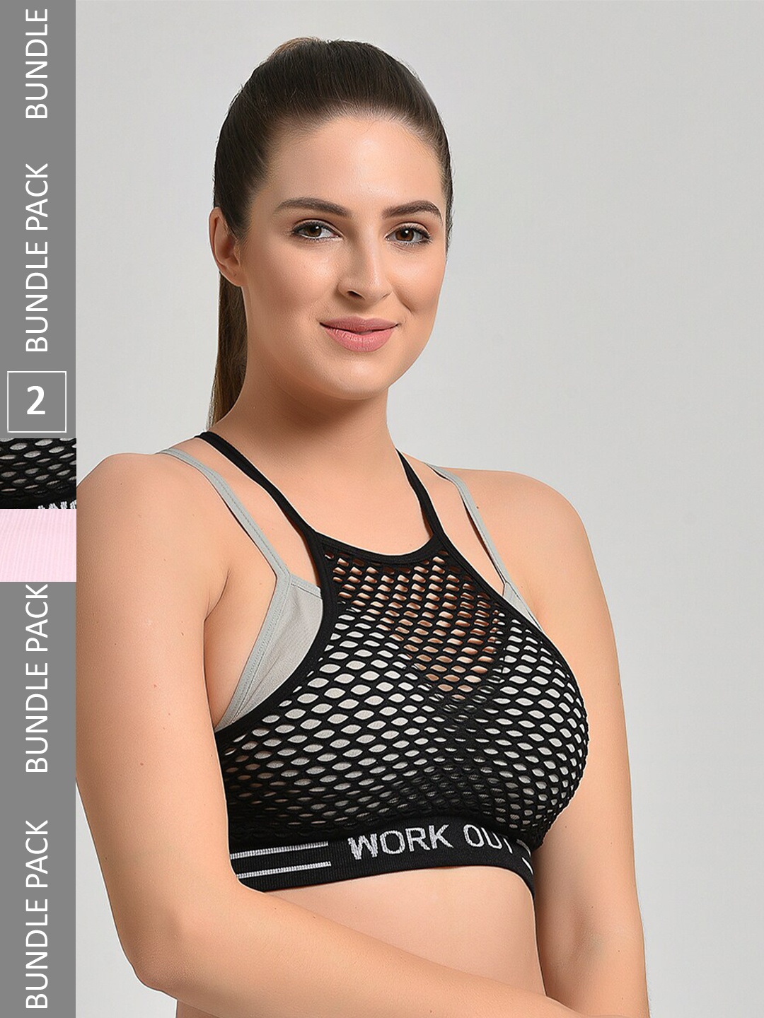 MAKCLAN Pack Of 2 Medium Coverage Lightly Padded Dry Fit Sports Bra All Day Comfort, Green
MAKCLAN Pack Of 2 Medium Coverage Lightly Padded Dry Fit Sports Bra All Day Comfort, Green
