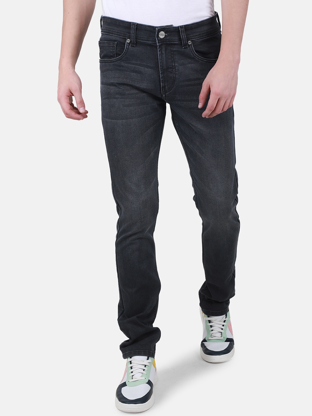 Duke Men Slim Fit Clean Look Light Fade Whiskers Cotton Stretchable Stretchable Jeans, Black
Duke Men Slim Fit Clean Look Light Fade Whiskers Cotton Stretchable Stretchable Jeans, Black