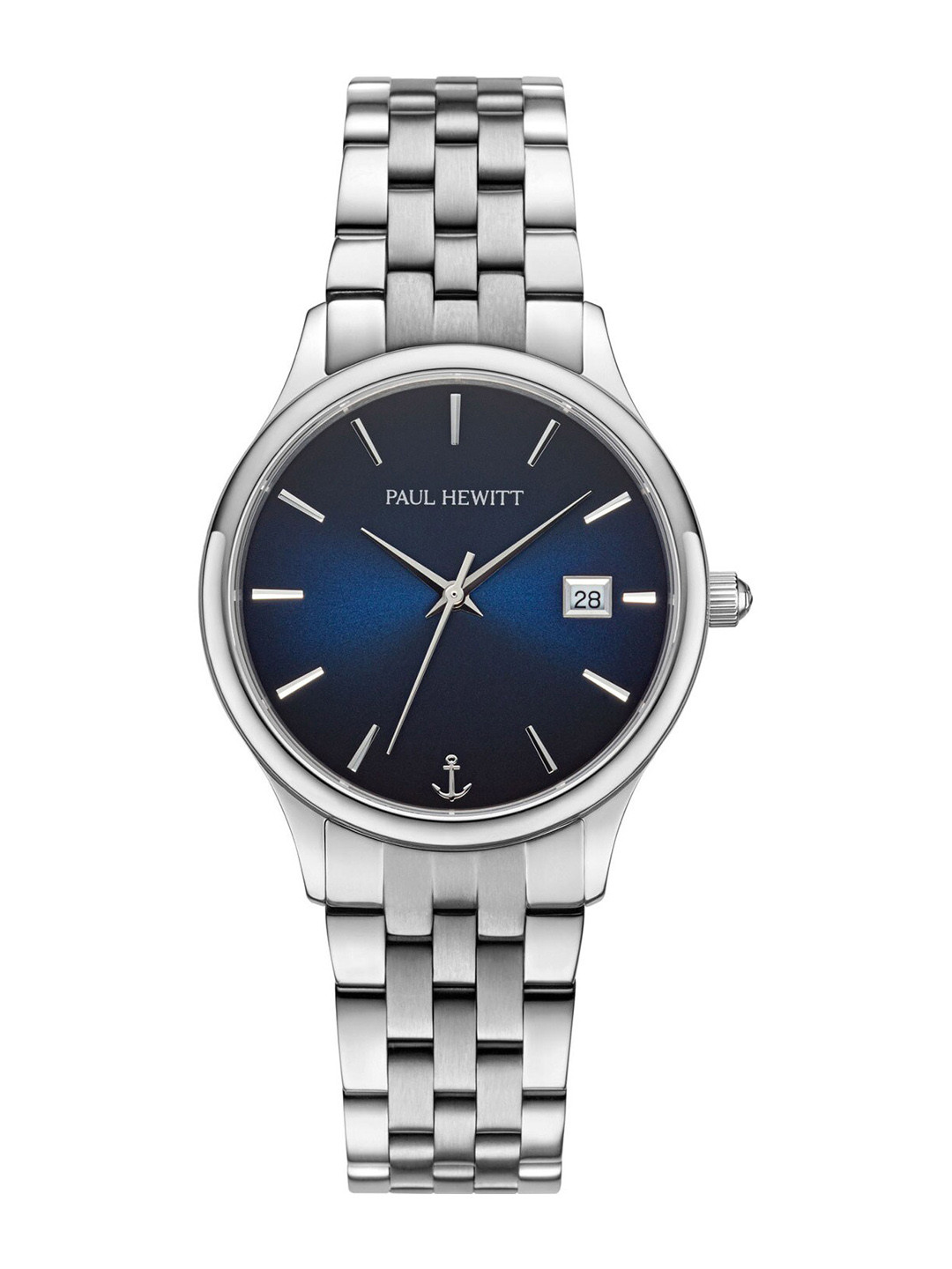 PAUL HEWITT Women Round Dial & Bracelet Style Straps Date Analogue Watch PH004384, Blue
PAUL HEWITT Women Round Dial & Bracelet Style Straps Date Analogue Watch PH004384, Blue