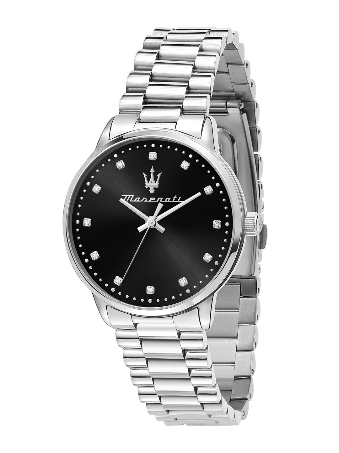 Maserati Classic Embellished Dial & Stainless Steel Bracelet Style Straps Analogue Watch, Black
Maserati Classic Embellished Dial & Stainless Steel Bracelet Style Straps Analogue Watch, Black